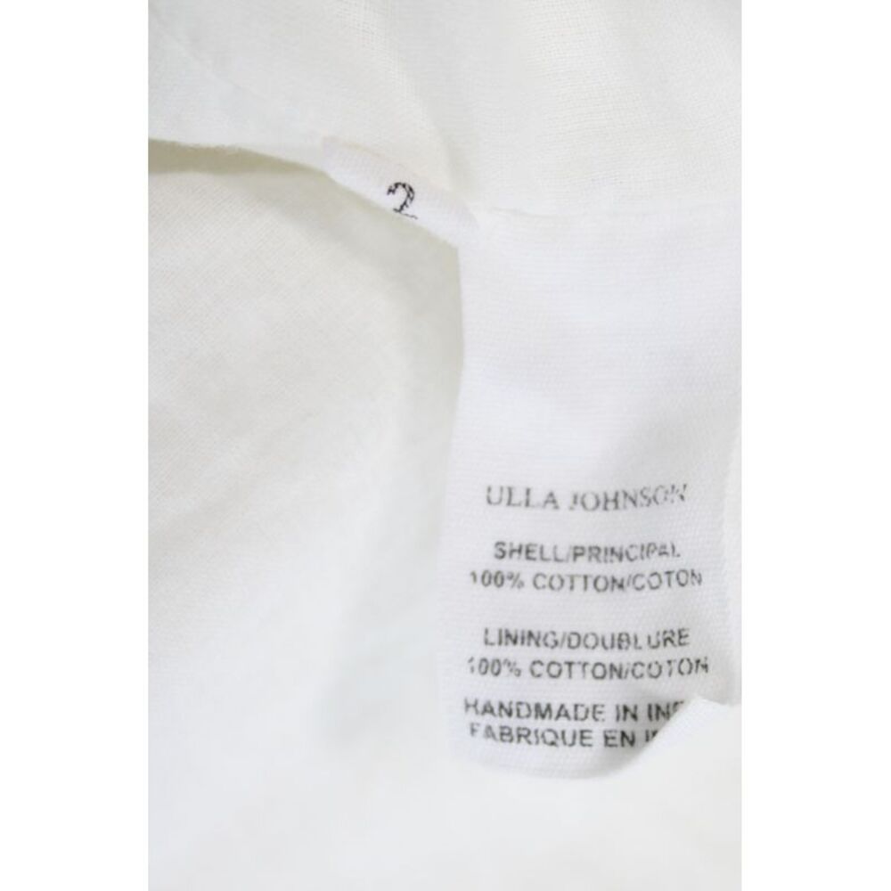 Ulla Johnson Women Wrap Dress White One Shoulder Midi Cotton Size 2 - Picture 7 of 7